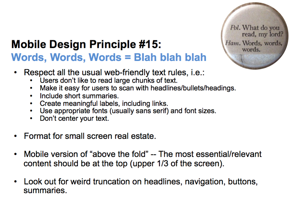 30 Principles for Mobile ecommerce design